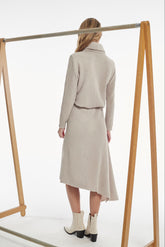 CORDUROY EFFECT KNIT CLAVO SKIRT